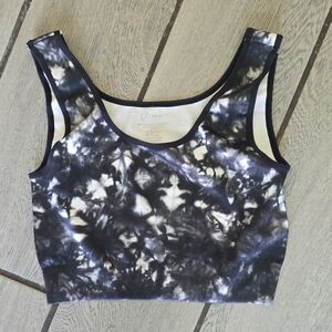 FIT IN‎ Black & White Tie-Dye Sports Bra Size S/M act62